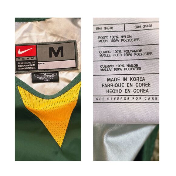 Green Bay Packers Nike Mens Short Sleeve Rain Jacket M Windbreaker Topper Sporty - Picture 4 of 5